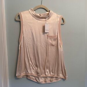 Fate Women's Elegant Cream Sleeveless Blouse